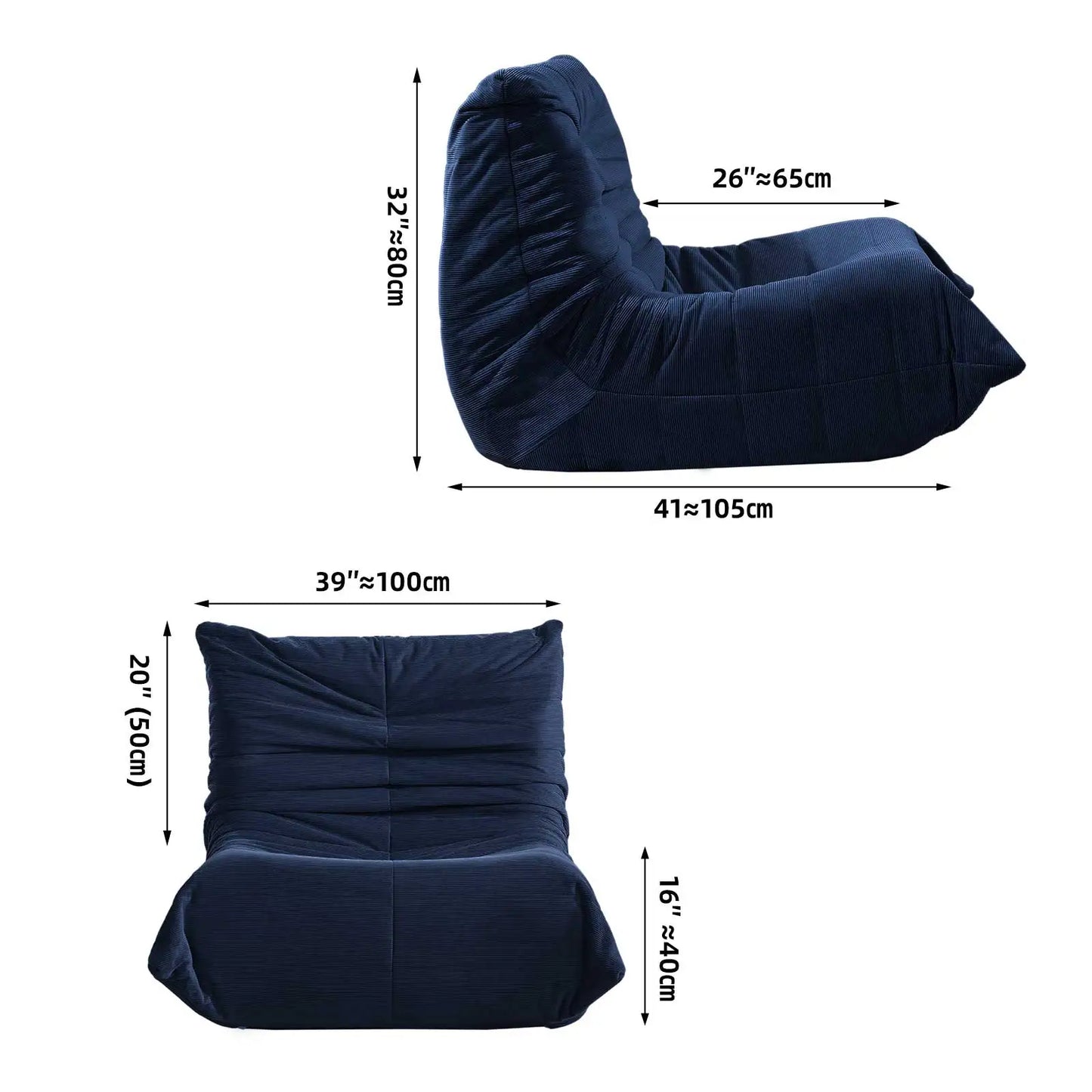 Oversized Rocking Papasan Chair with Thick Cushion and Frame