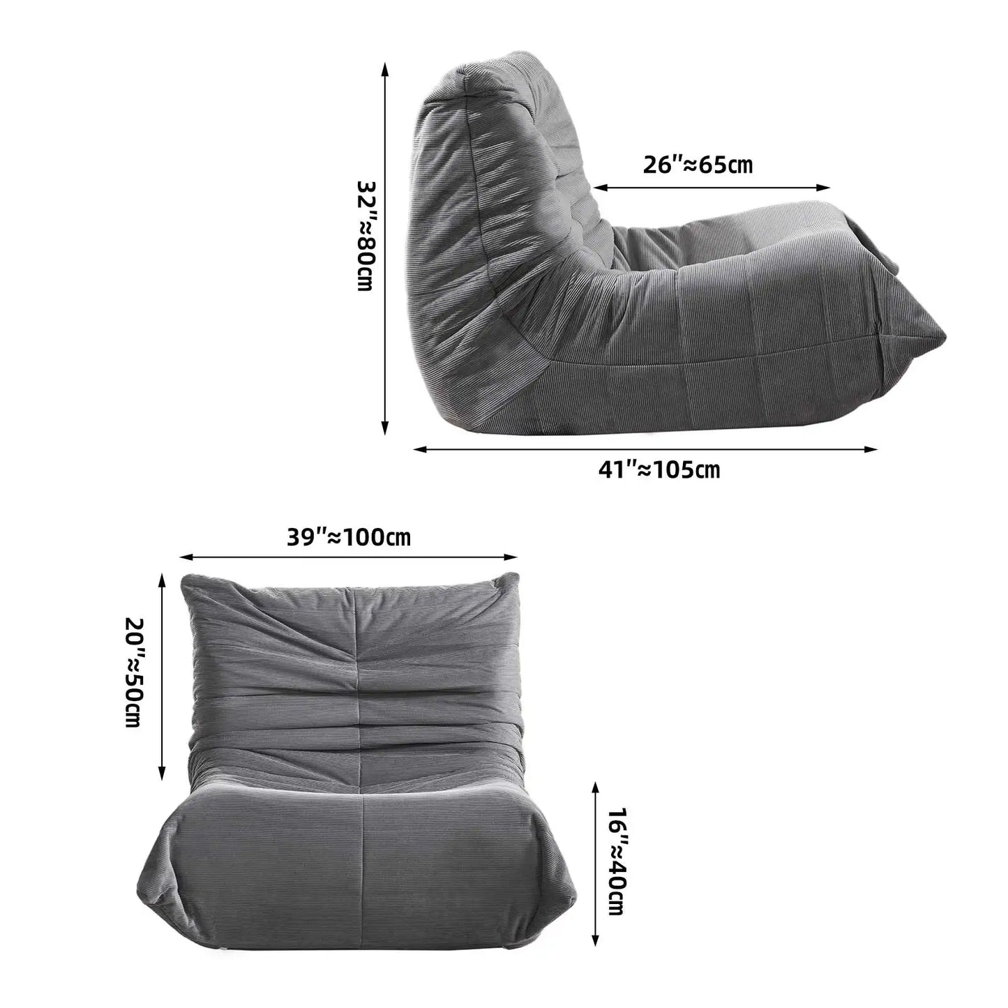 Oversized Rocking Papasan Chair with Thick Cushion and Frame