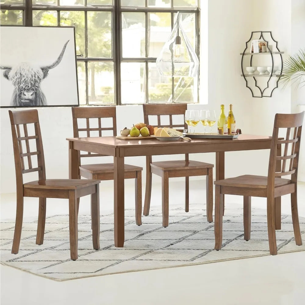 Set of 4 High Back Dining Chairs