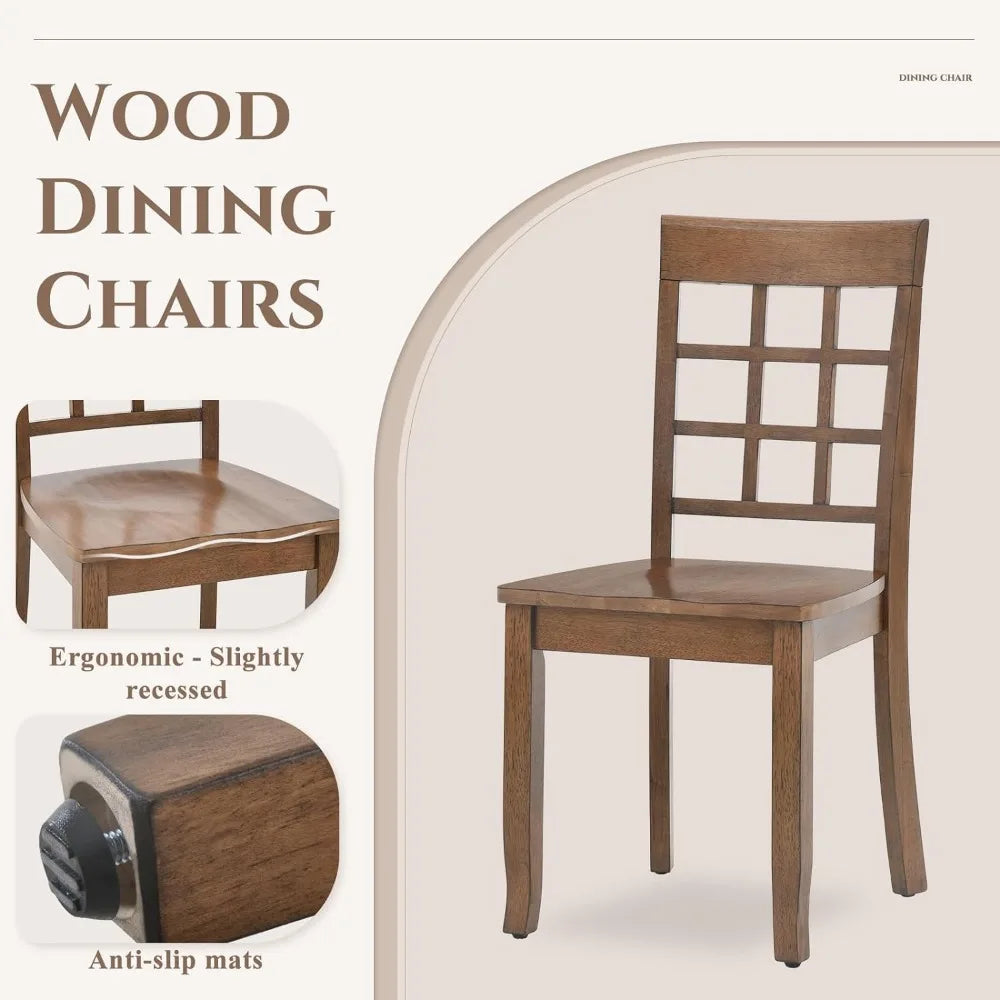 Set of 4 High Back Dining Chairs