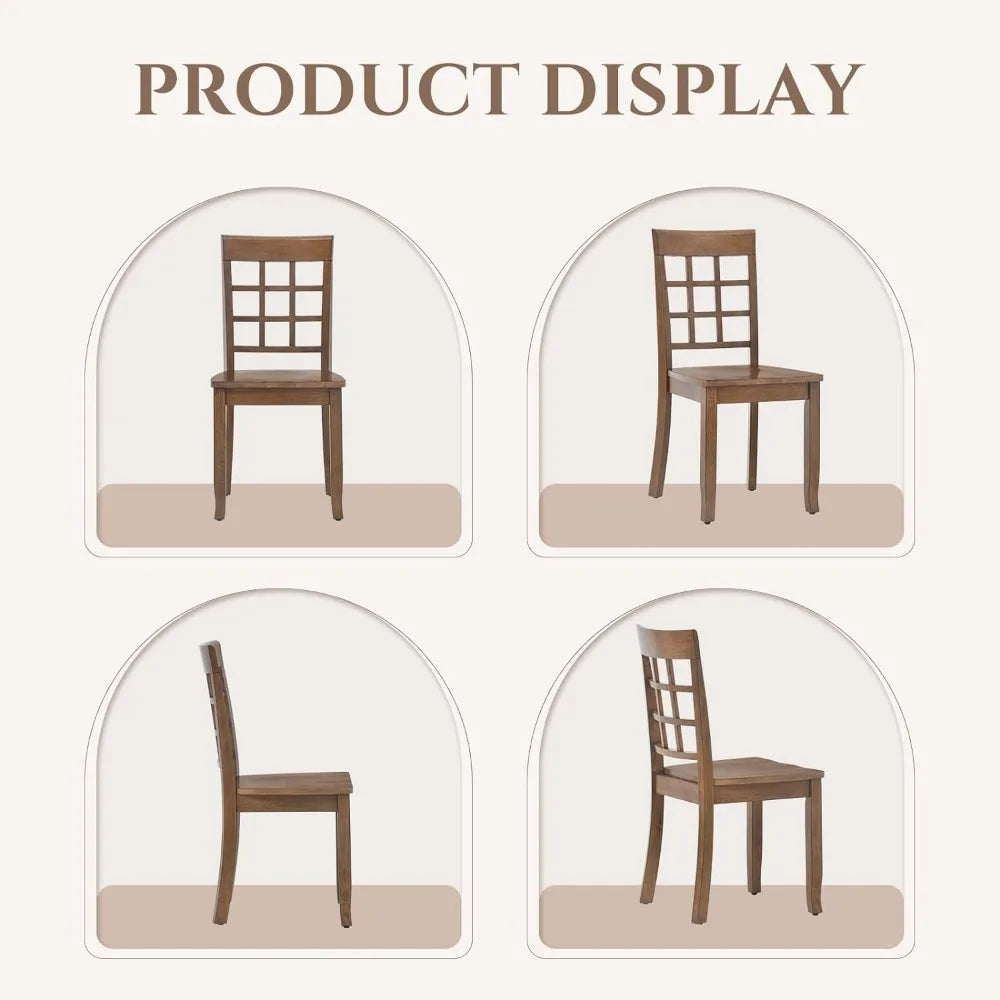 Set of 4 High Back Dining Chairs
