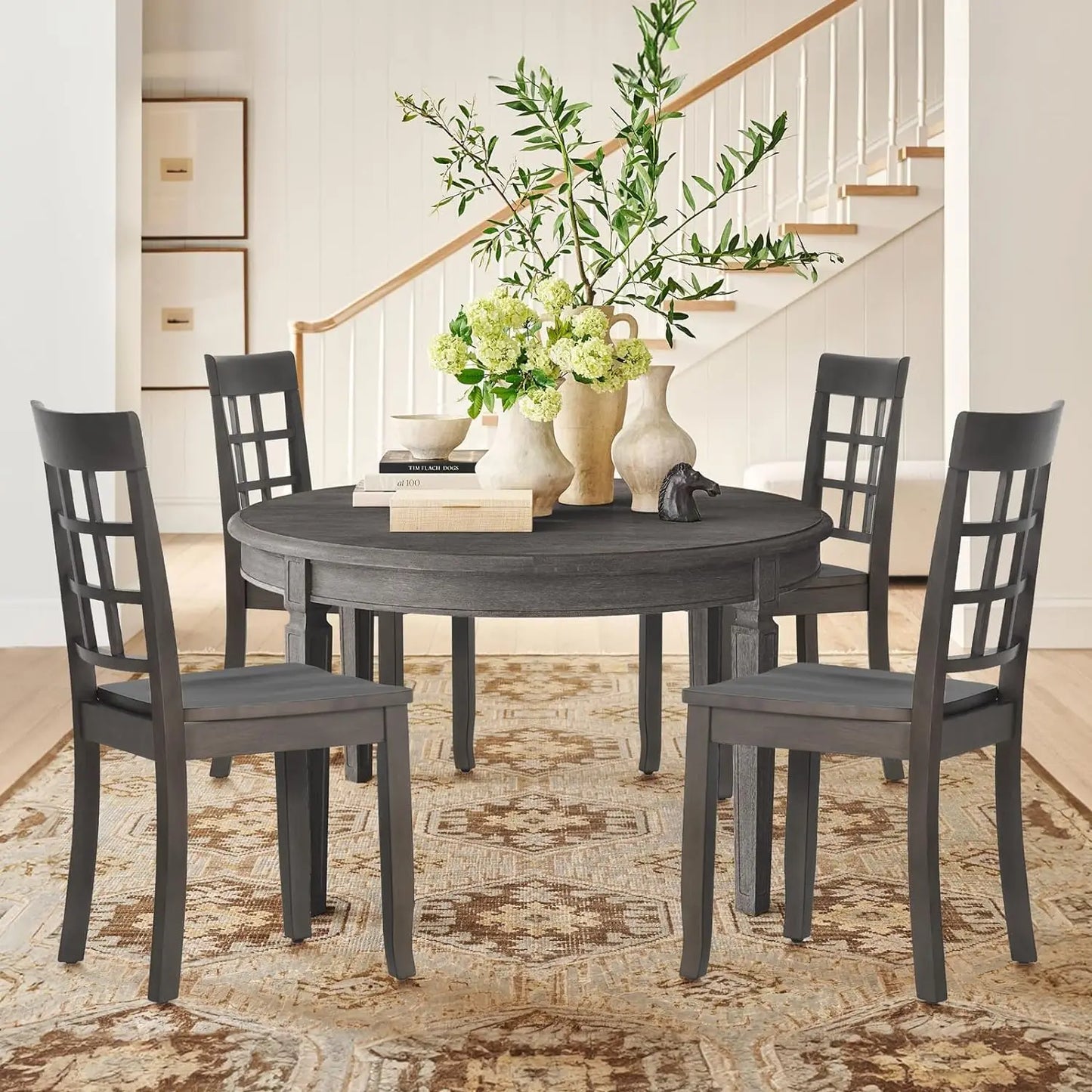Set of 4 High Back Dining Chairs