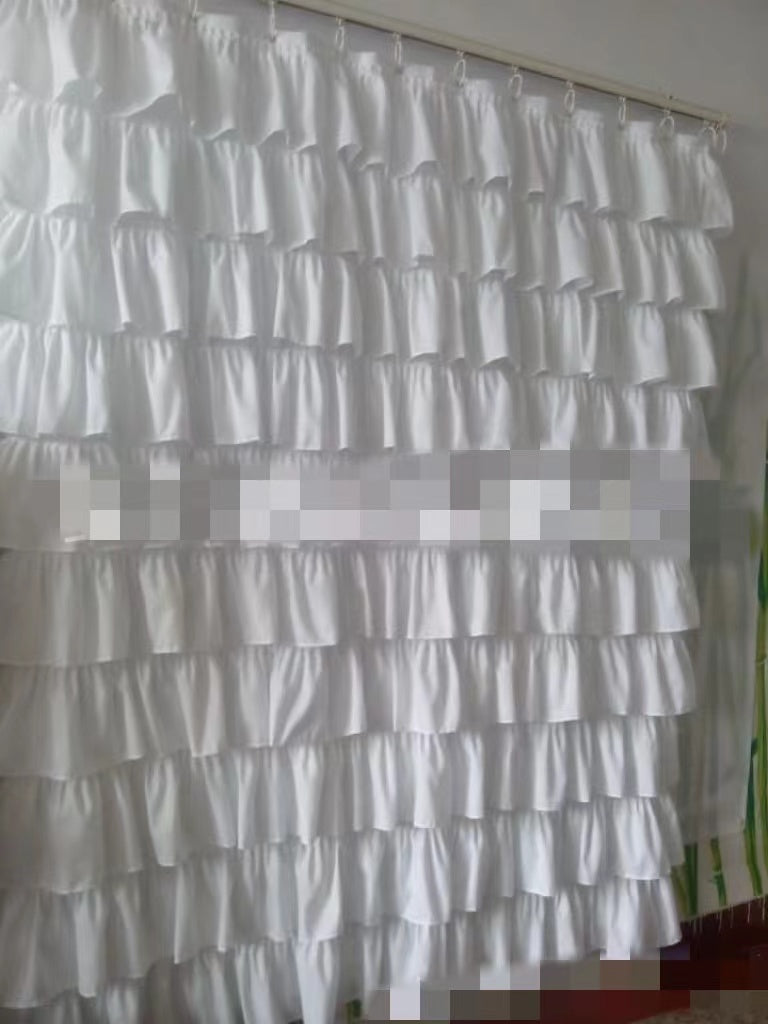 Shower Curtain Plain Lace Polyester Shower Partition Lace