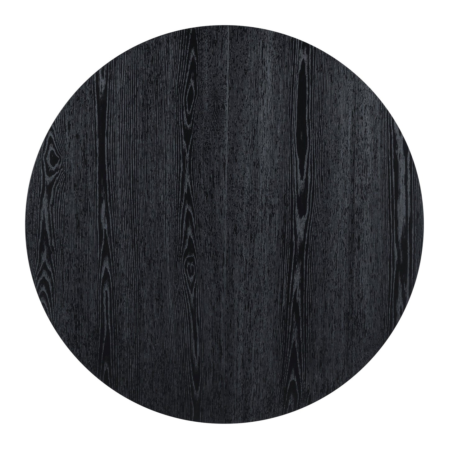 5-piece Dining Set Extendable Round Table and 4 Chairs for Kitchen Dining Room - Black Oak