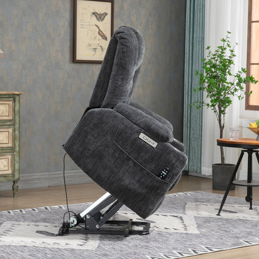 EMON'S Power Lift Massage & Heat Recliner For Elderly, Wide Overstuffed Chair