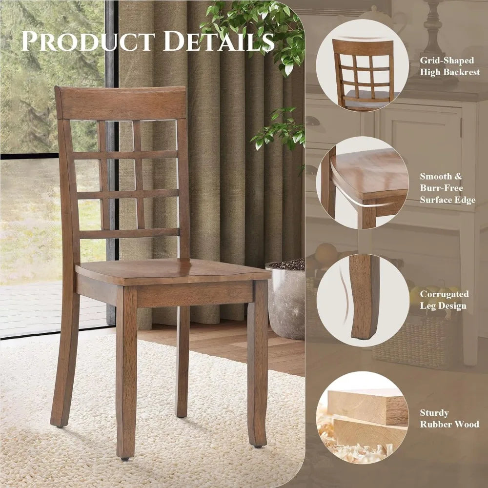 Set of 4 High Back Dining  Chairs