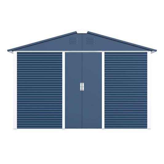 Gold Frame Steel Outdoor Storage Shed